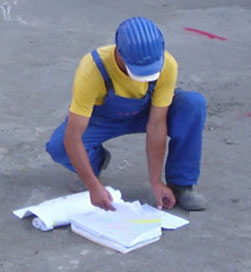 Arbeiter in Sicherheitskleidung